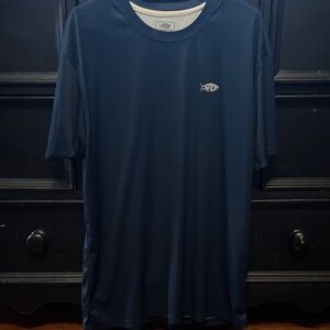 AFTCO Men's Dri Fit Dark Blue Short Sleeve Tee